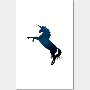 Starry Unicorn Silhouette Posters and Art